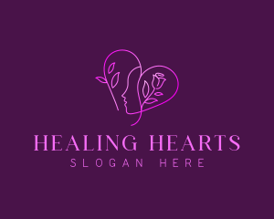 Rose Wellness Heart logo design