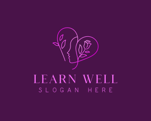 Rose Wellness Heart logo design