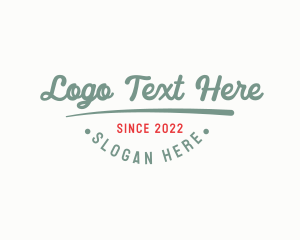 Retro Cursive Wordmark logo