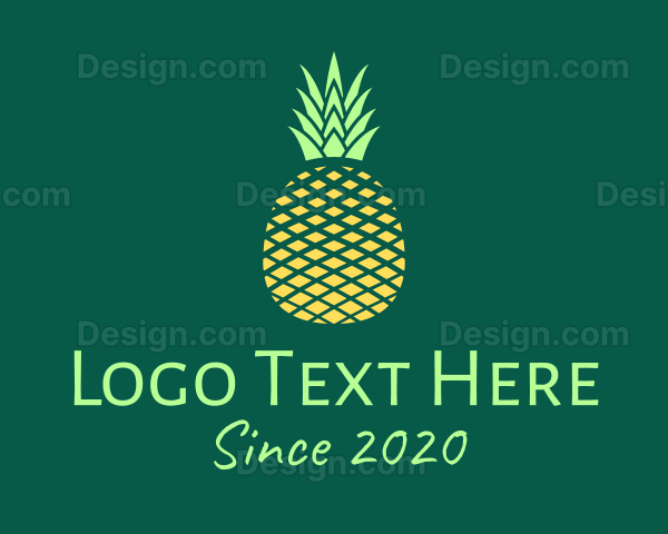 Simple Geometric Pineapple Logo