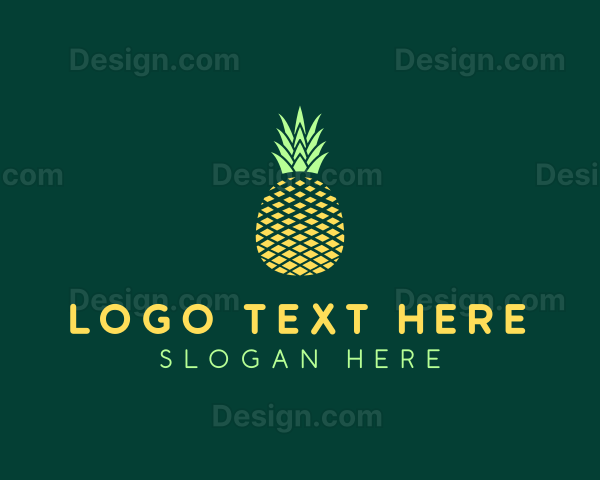 Fruit Geometric Pineapple Logo