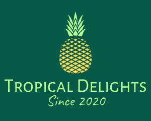 Simple Geometric Pineapple logo design