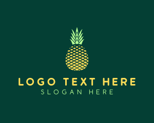 Fruit Geometric Pineapple Logo