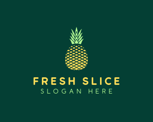 Fruit Geometric Pineapple logo design