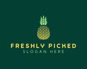 Fruit Geometric Pineapple logo design