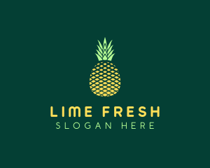 Fruit Geometric Pineapple logo design