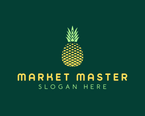 Fruit Geometric Pineapple logo design