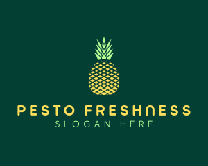 Fruit Geometric Pineapple logo design