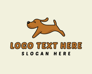 Running Cute Dog logo