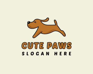 Running Cute Dog logo design