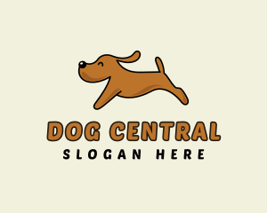 Running Cute Dog logo design