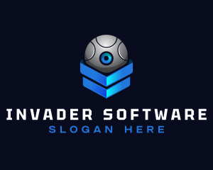 Modern Surveillance Camera Software logo design