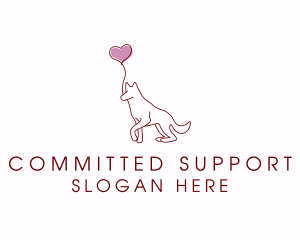 Heart Balloon Dog logo design