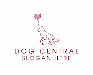 Heart Balloon Dog logo design