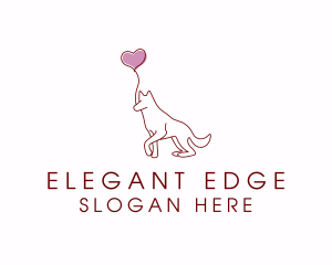 Heart Balloon Dog logo design