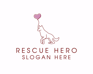 Heart Balloon Dog logo design