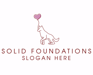 Heart Balloon Dog logo design
