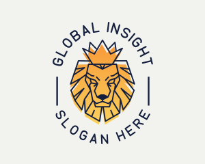 Gradient Crown Lion logo