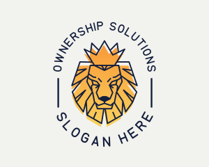 Gradient Crown Lion logo