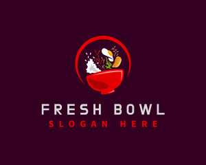 Bibimbap Rice Bowl logo design