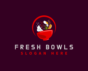 Bibimbap Rice Bowl logo design