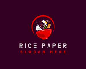 Bibimbap Rice Bowl logo design