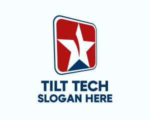 Tilted Star Icon logo design