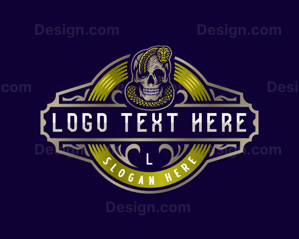 Skull Venom Snake Logo