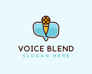 Speech Announcement Microphone logo design