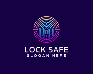 Lock Fingerprint Biometric logo