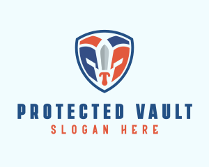 Warrior Sword Shield logo design