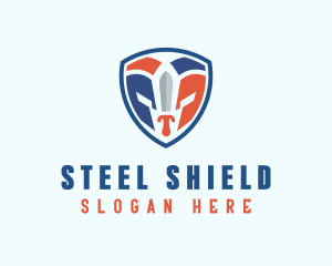 Warrior Sword Shield logo design