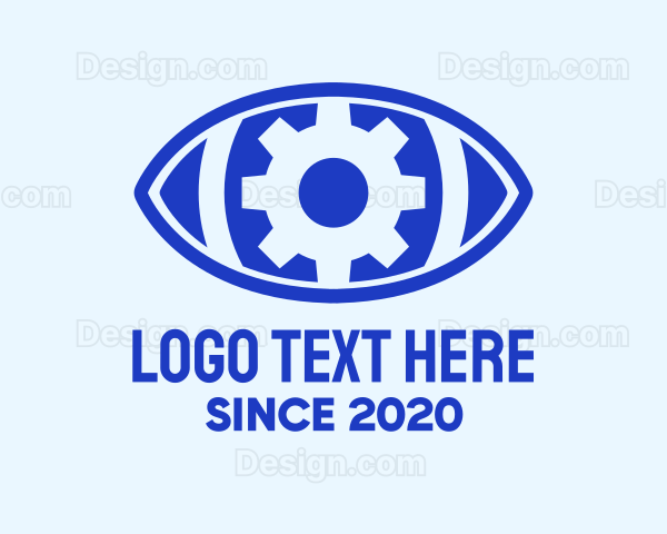 Blue Mechanical Eye Logo