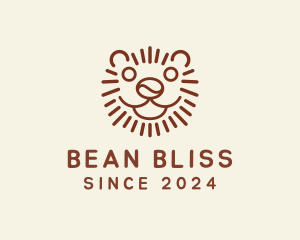 Coffee Bean Lion Tiger logo design