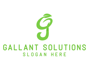 Green Organic Letter G logo design