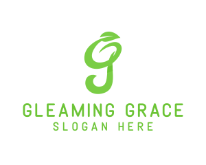 Green Organic Letter G logo design