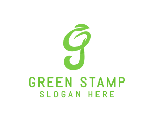 Green Organic Letter G logo design