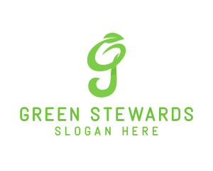 Green Organic Letter G logo design