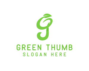 Green Organic Letter G logo design