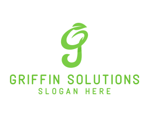 Green Organic Letter G logo design