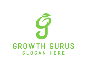 Green Organic Letter G logo design