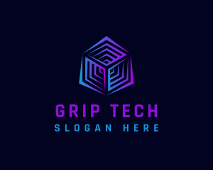 Cyber Tech Cube logo design