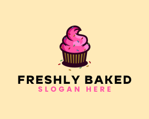 Cupcake Sprinkle Bakery logo design