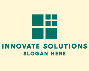 Green Window Squares Logo