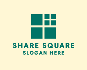 Green Window Squares logo design