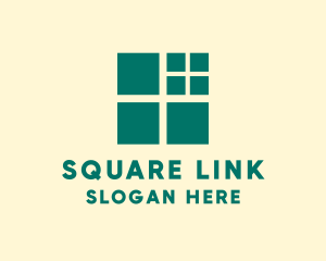 Green Window Squares logo design