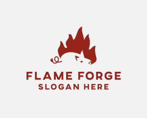 Fire Pig Roasting logo design