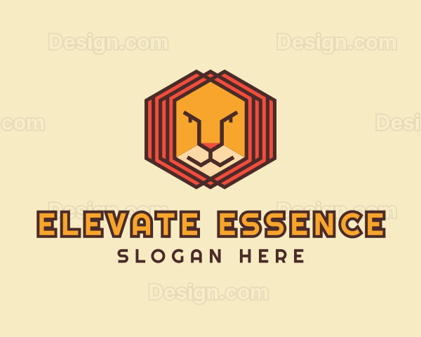 Geometric Lion Face Logo