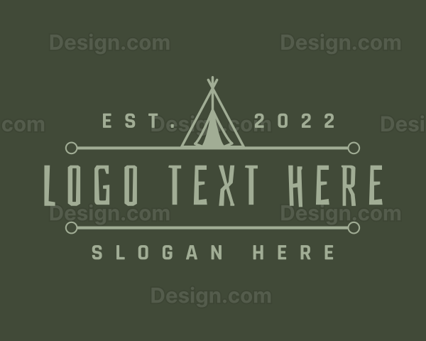 Nature Camping Tent Logo