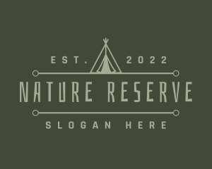 Nature Camping Tent logo design